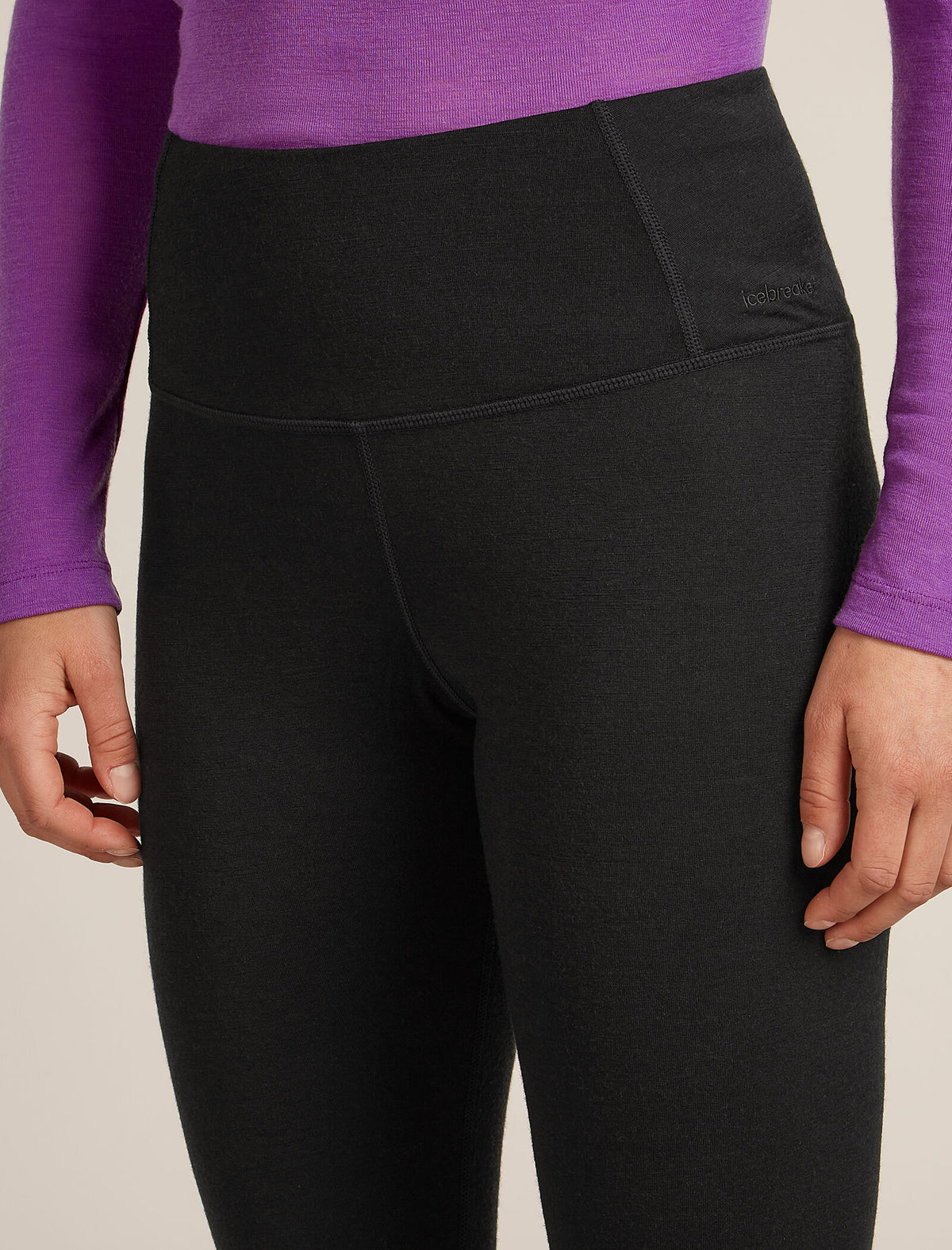 200 Oasis High Rise Thermal Leggings Black - 5