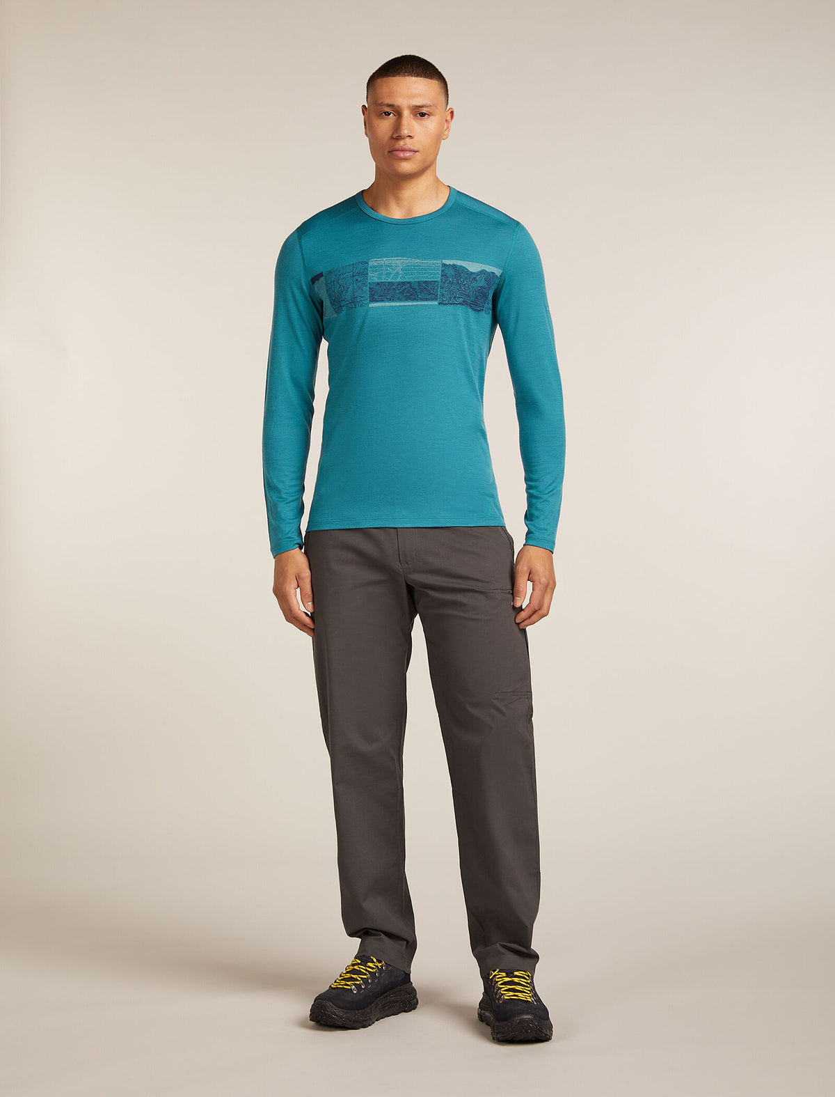 Men's 200 Oasis Thermal Top Elevation Line Topaz - 3