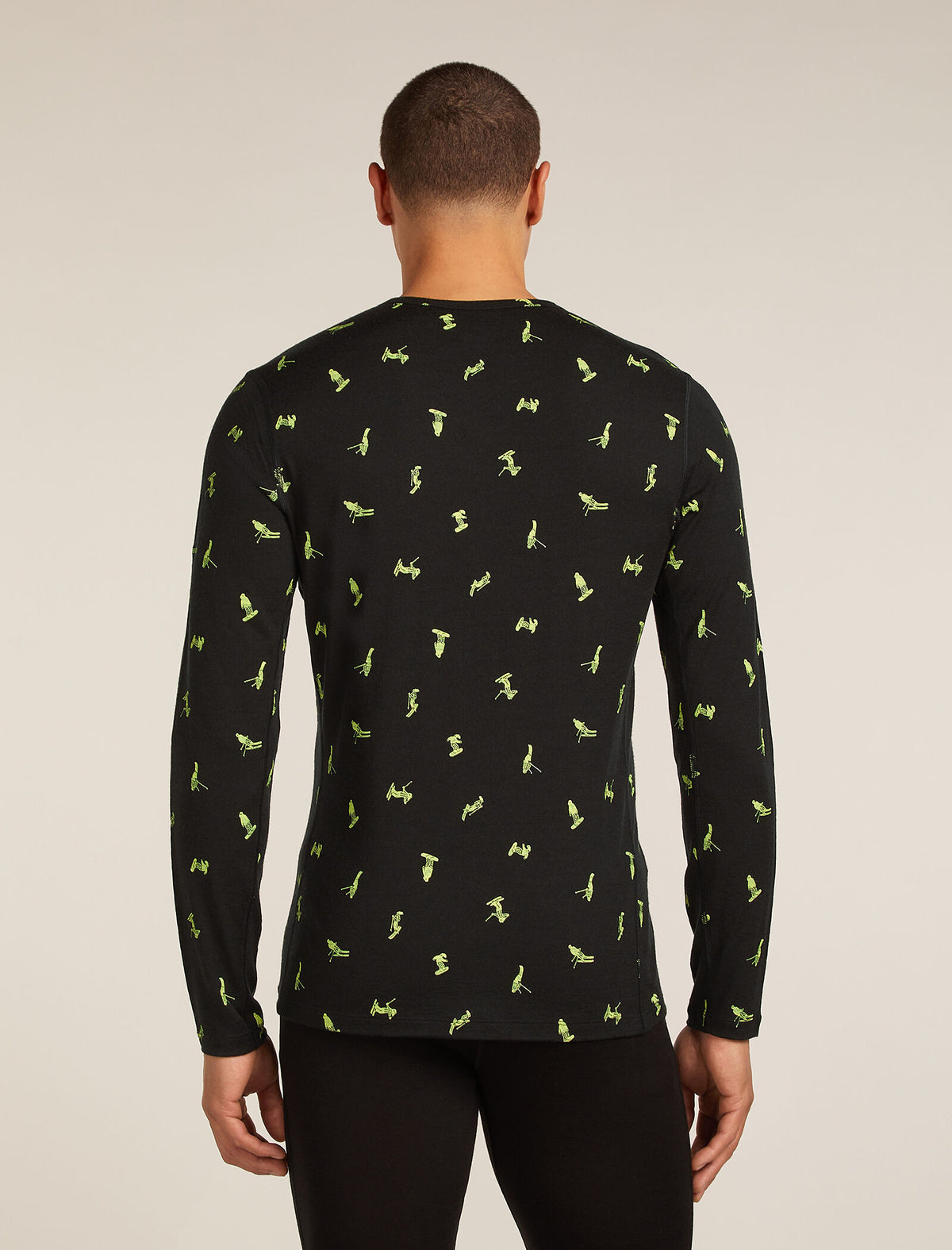 Men's 200 Oasis Thermal Top Snow Day Black/Peridot - 2