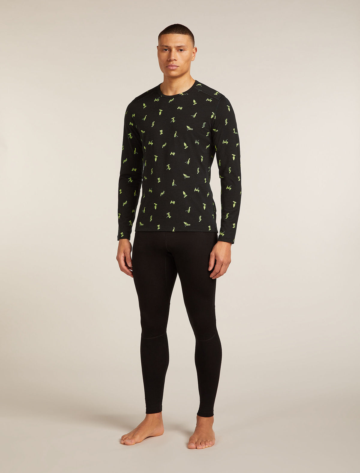 Men's 200 Oasis Thermal Top Snow Day Black/Peridot - 3