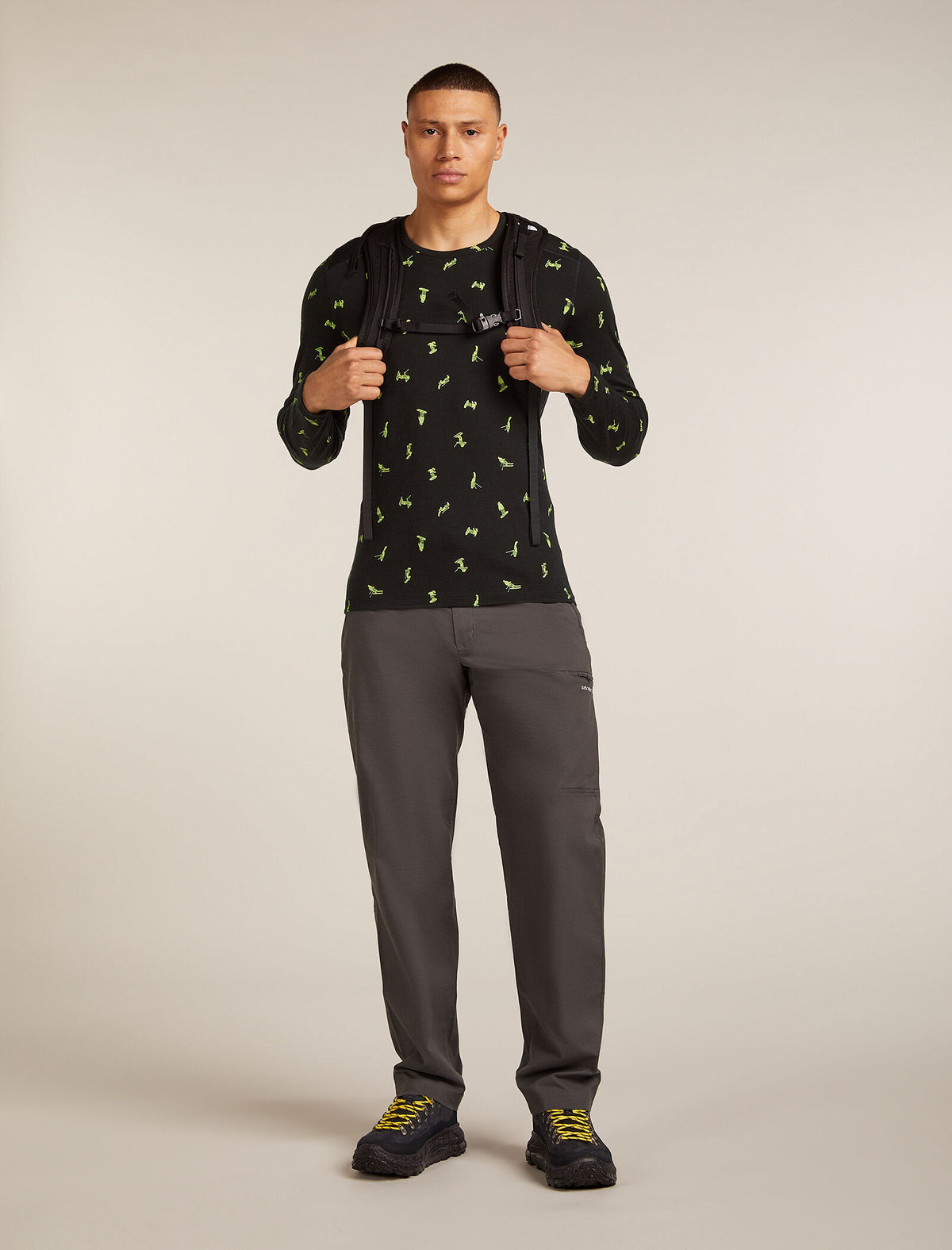 Men's 200 Oasis Thermal Top Snow Day Black/Peridot - 4