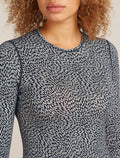 Women's 200 Oasis Thermal Top Flock Forms Midnight Navy/Snow - 6