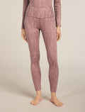 Women's 260 Tech Vertex High Rise Thermal Leggings Delta Lines Summit/Blush - 1