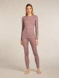 Women's 260 Tech Vertex High Rise Thermal Leggings Delta Lines Summit/Blush - 3
