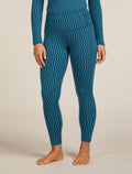 Women's 260 Tech Vertex High Rise Thermal Leggings Snow Grid Topaz/Atlantis - 1