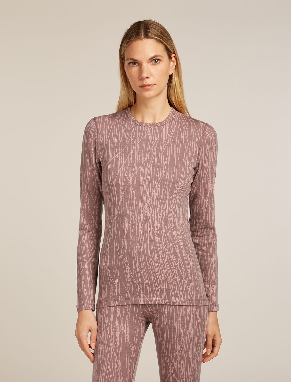 Women's 260 Tech Vertex Thermal Top Delta Lines Summit/Blush - 1