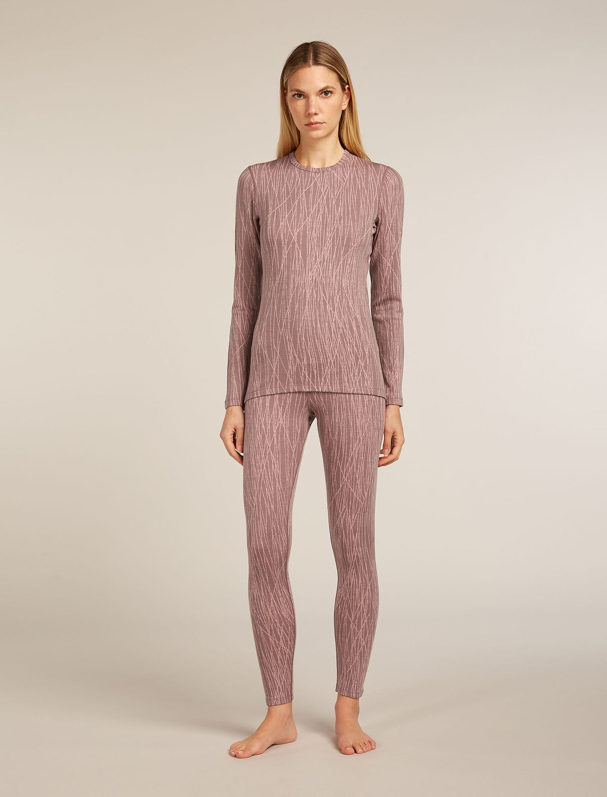 Women's 260 Tech Vertex Thermal Top Delta Lines Summit/Blush - 3