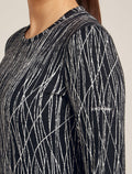 Women's 260 Tech Vertex Thermal Top Delta Lines Black/Snow - 5