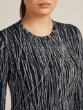Women's 260 Tech Vertex Thermal Top Delta Lines Black/Snow - 6