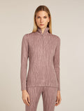 Women's 260 Tech Vertex  Half Zip Thermal Top Delta Lines Summit/Blush - 1