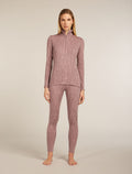 Women's 260 Tech Vertex  Half Zip Thermal Top Delta Lines Summit/Blush - 3