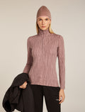 Women's 260 Tech Vertex  Half Zip Thermal Top Delta Lines Summit/Blush - 4