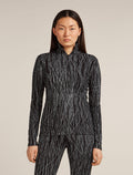 Women's 260 Tech Vertex  Half Zip Thermal Top Delta Lines Black/Snow - 1