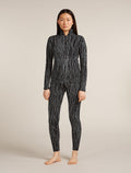 Women's 260 Tech Vertex  Half Zip Thermal Top Delta Lines Black/Snow - 3