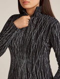Women's 260 Tech Vertex  Half Zip Thermal Top Delta Lines Black/Snow - 7