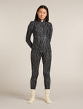 Women's 260 Tech Vertex  Half Zip Thermal Top Delta Lines Black/Snow - 8