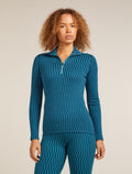 Women's 260 Tech Vertex Half Zip Thermal Top Snow Grid Topaz/Atlantis - 1