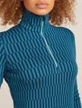Women's 260 Tech Vertex Half Zip Thermal Top Snow Grid Topaz/Atlantis - 6