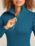 Women's 260 Tech Vertex Half Zip Thermal Top Snow Grid Topaz/Atlantis - 7