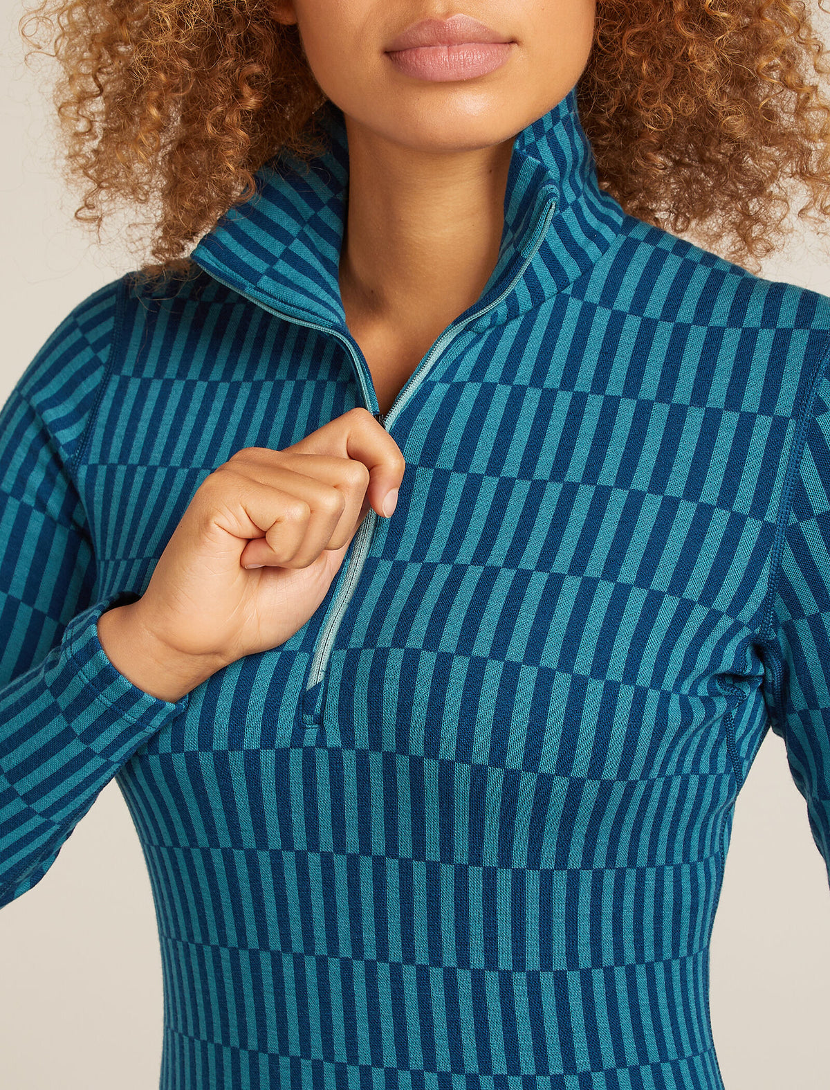 Women's 260 Tech Vertex Half Zip Thermal Top Snow Grid Topaz/Atlantis - 7