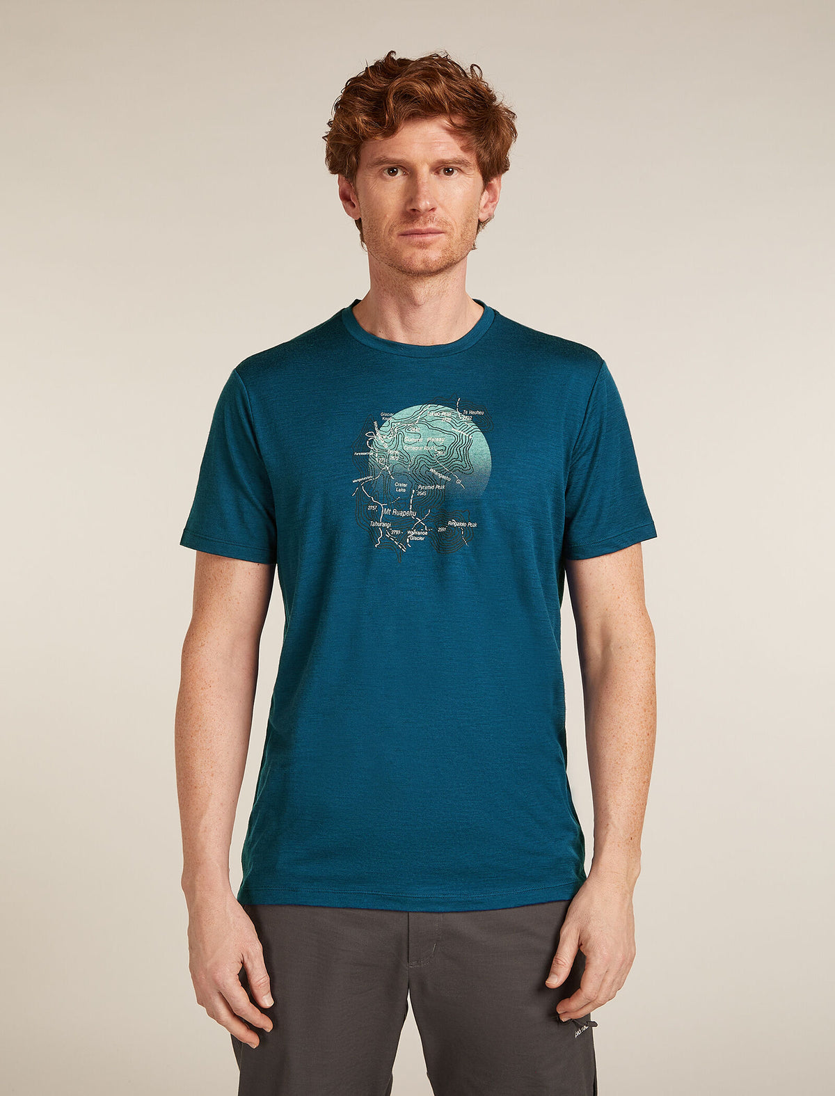 Men's 150 Tech Lite T-shirt Ruapehu Round Atlantis - 1