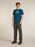 Men's 150 Tech Lite T-shirt Ruapehu Round Atlantis - 3