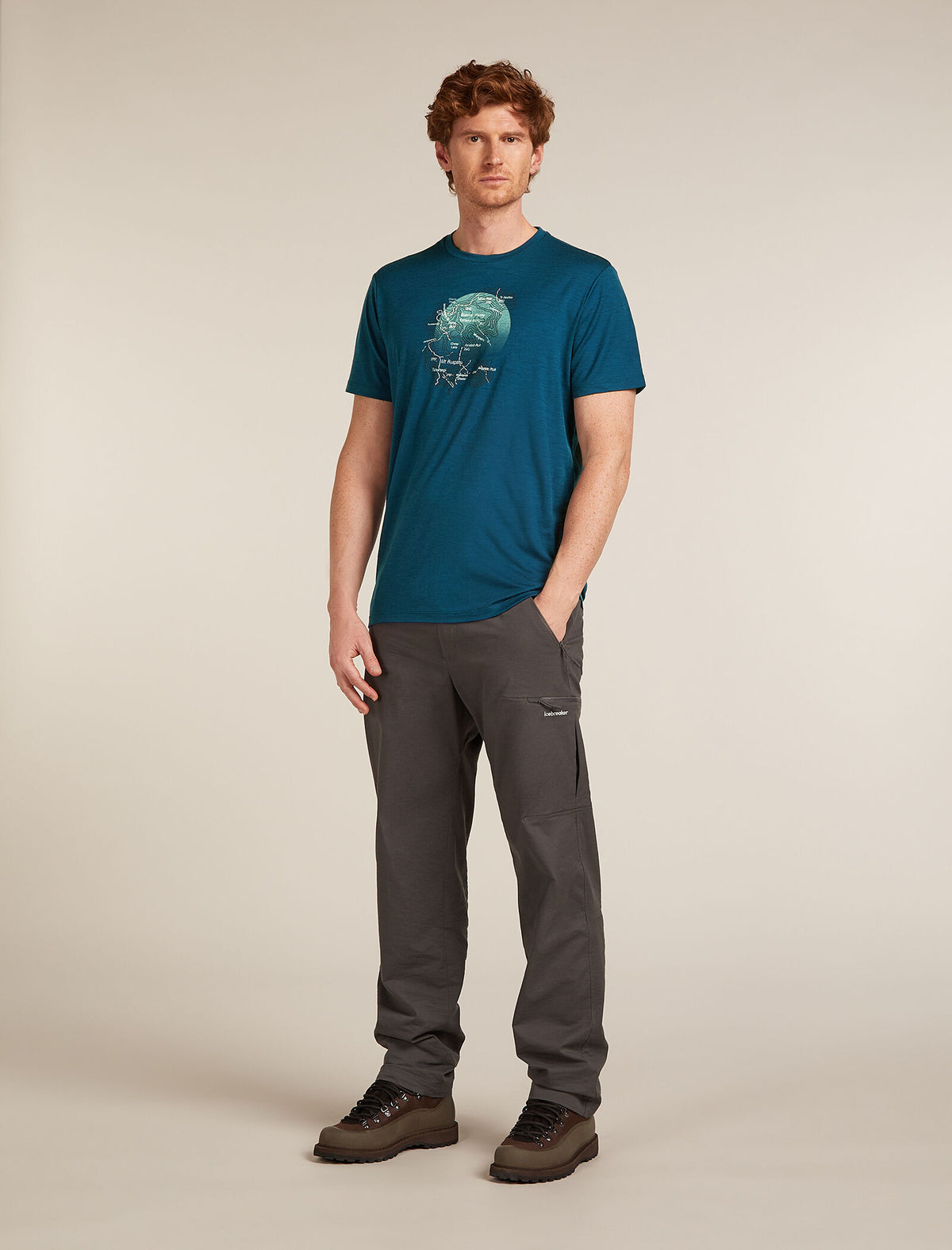 Men's 150 Tech Lite T-shirt Ruapehu Round Atlantis - 3