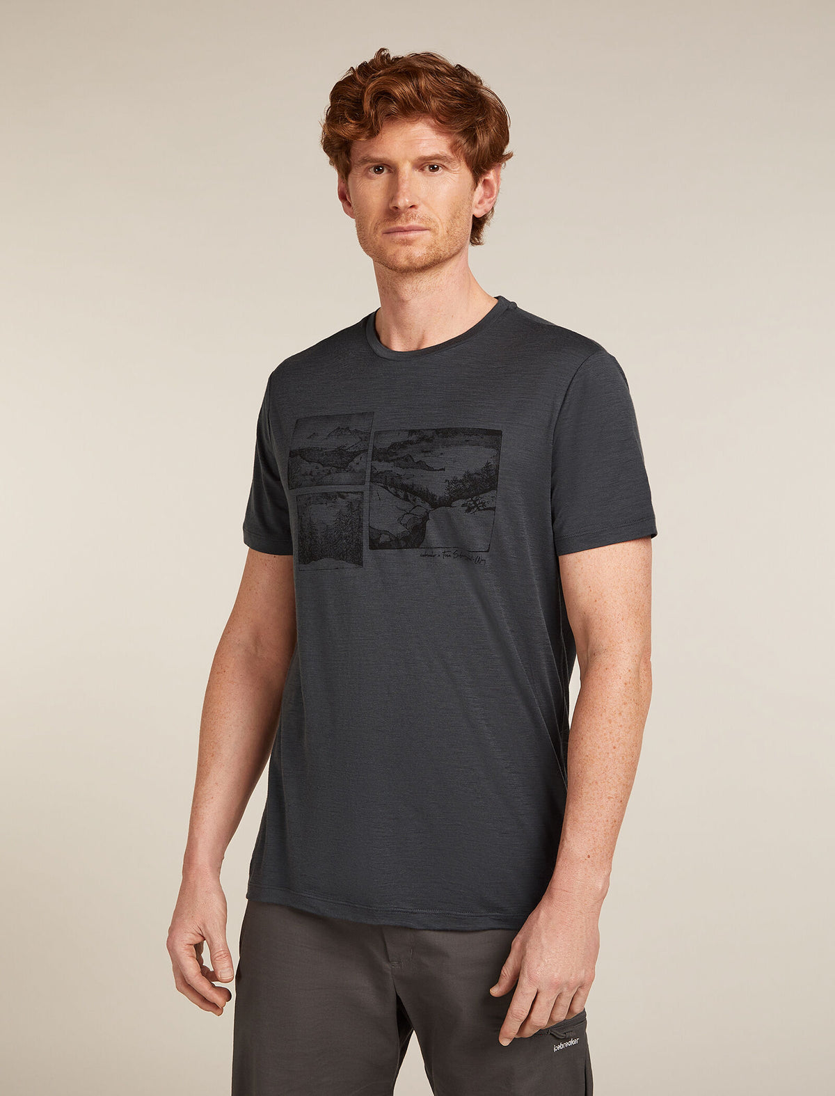 Men's 150 Tech Lite T-shirt The Climb Obsidian - 1