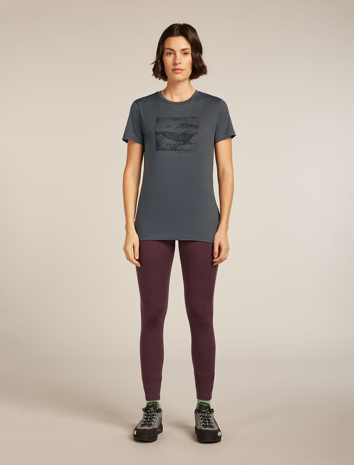 Women's 150 Tech Lite T-shirt Terrain Obsidian - 3