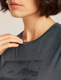 Women's 150 Tech Lite T-shirt Terrain Obsidian - 6