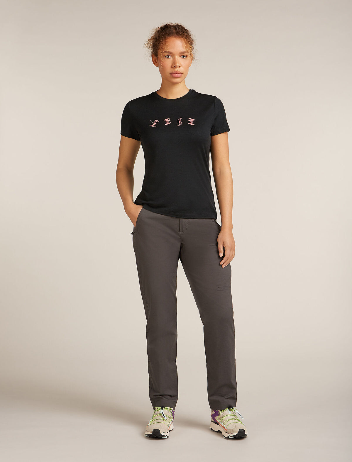 Women's 150 Tech Lite T-shirt Snow Day Black - 3