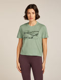 Women's 150 Tech Lite Crop T-shirt The Climb Seaglass - 1
