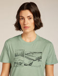 Women's 150 Tech Lite Crop T-shirt The Climb Seaglass - 5