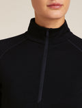 Women's 200 Half Zip Thermal Top Black - 7