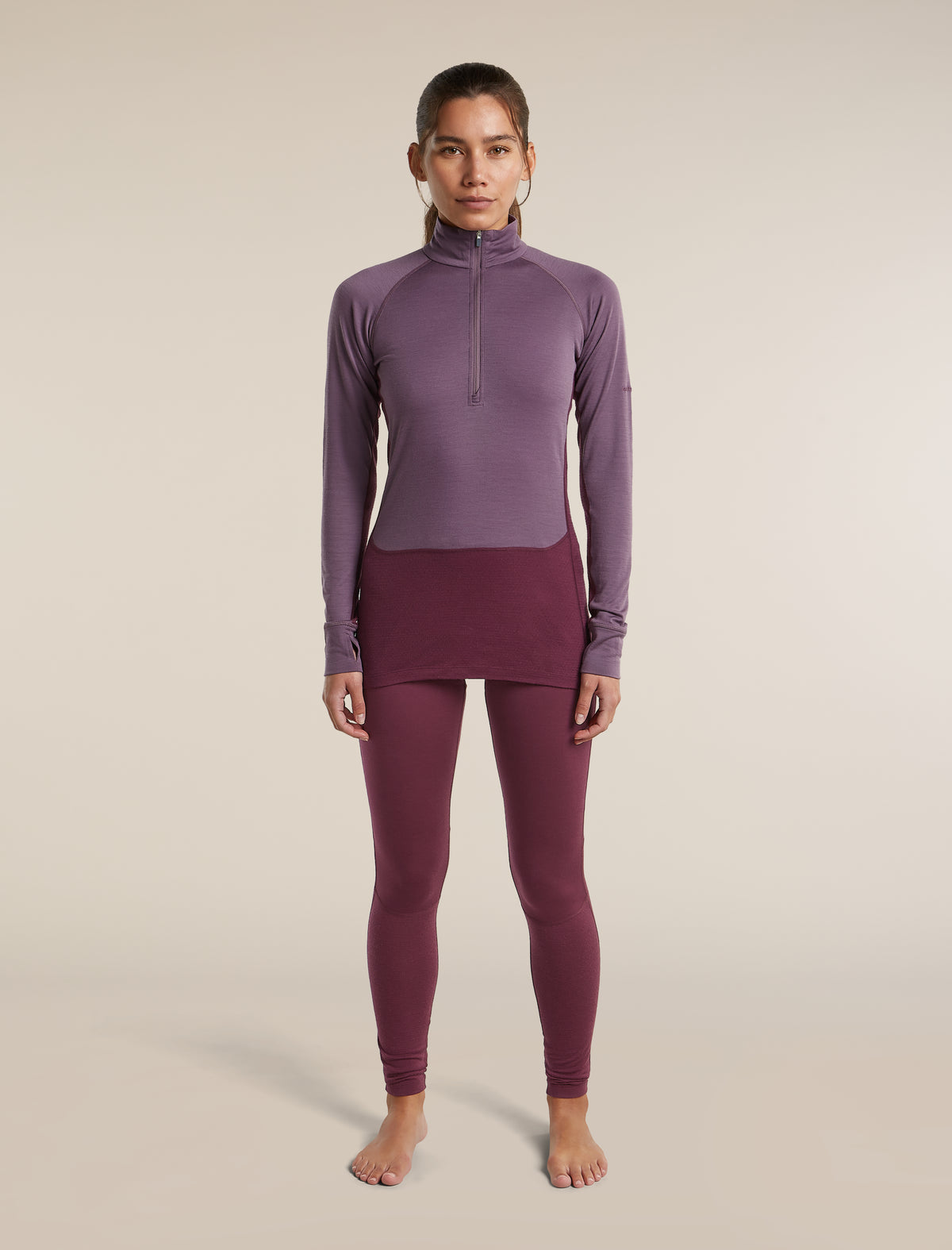 200 ZoneKnit™ Half Zip Dk Berry/Grey Plum/Cb - 3