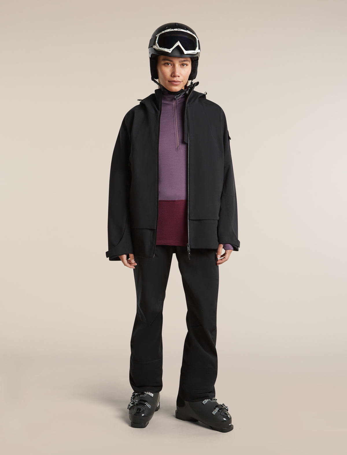 200 ZoneKnit™ Half Zip Dk Berry/Grey Plum/Cb - 4