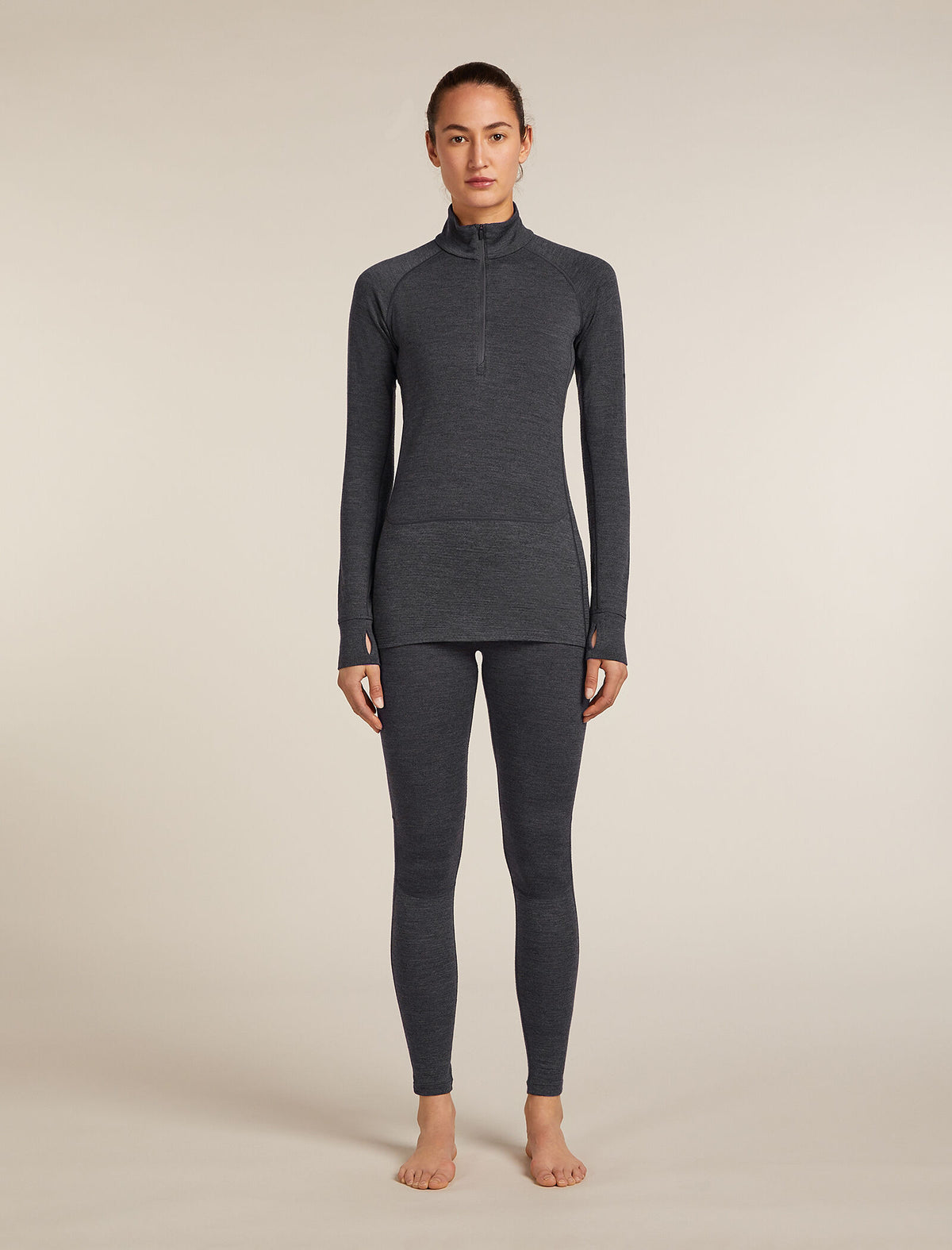 260 Thermo-Oberteil mit halbem Reißverschluss Damen  - 3