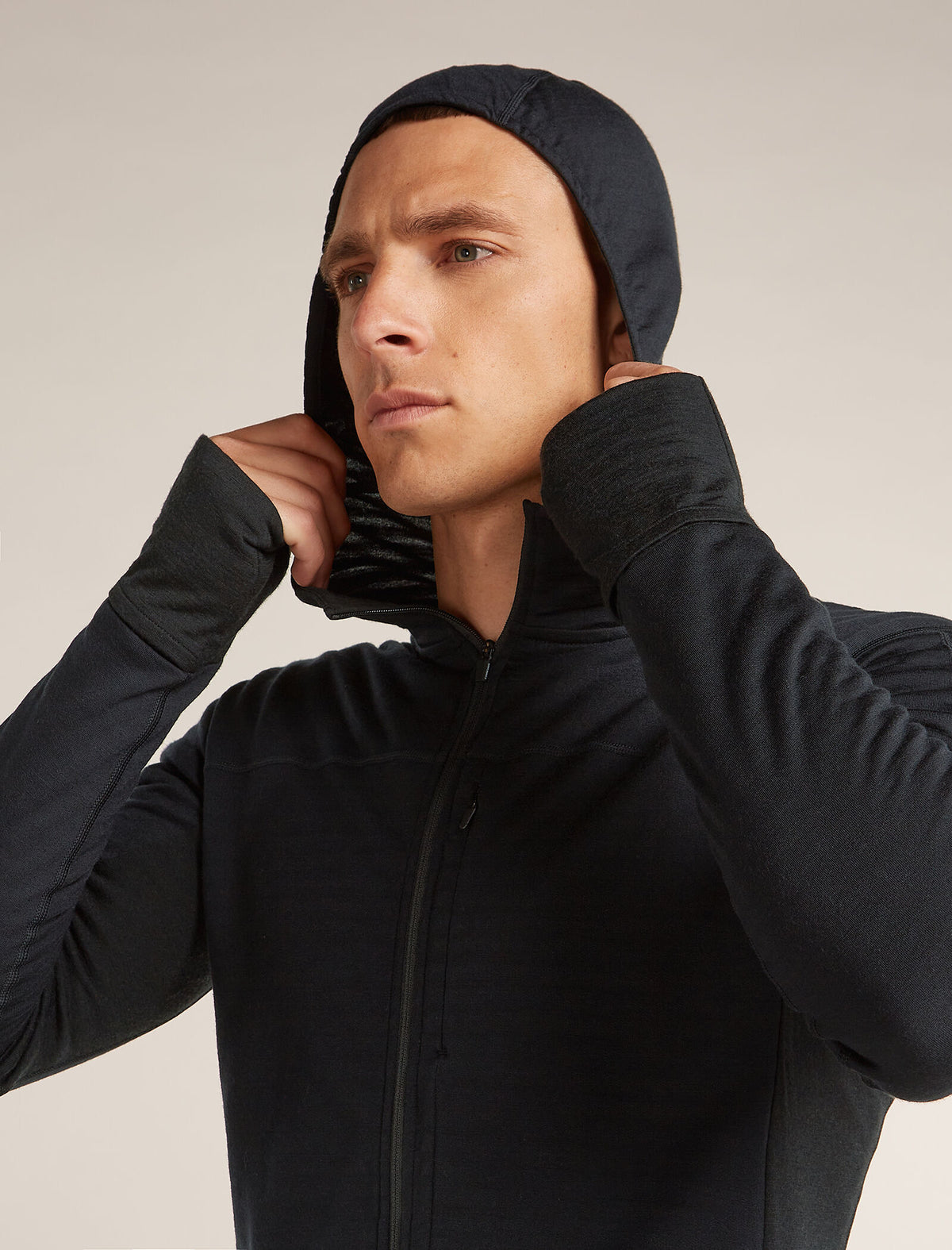 Men's 300 Descender Zip Hoodie Black - 9