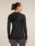 Women's 300 Descender Zip Hoodie Black - 2
