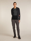 Women's 300 Descender Zip Hoodie Black - 3