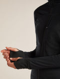 Women's 300 Descender Zip Hoodie Black - 6