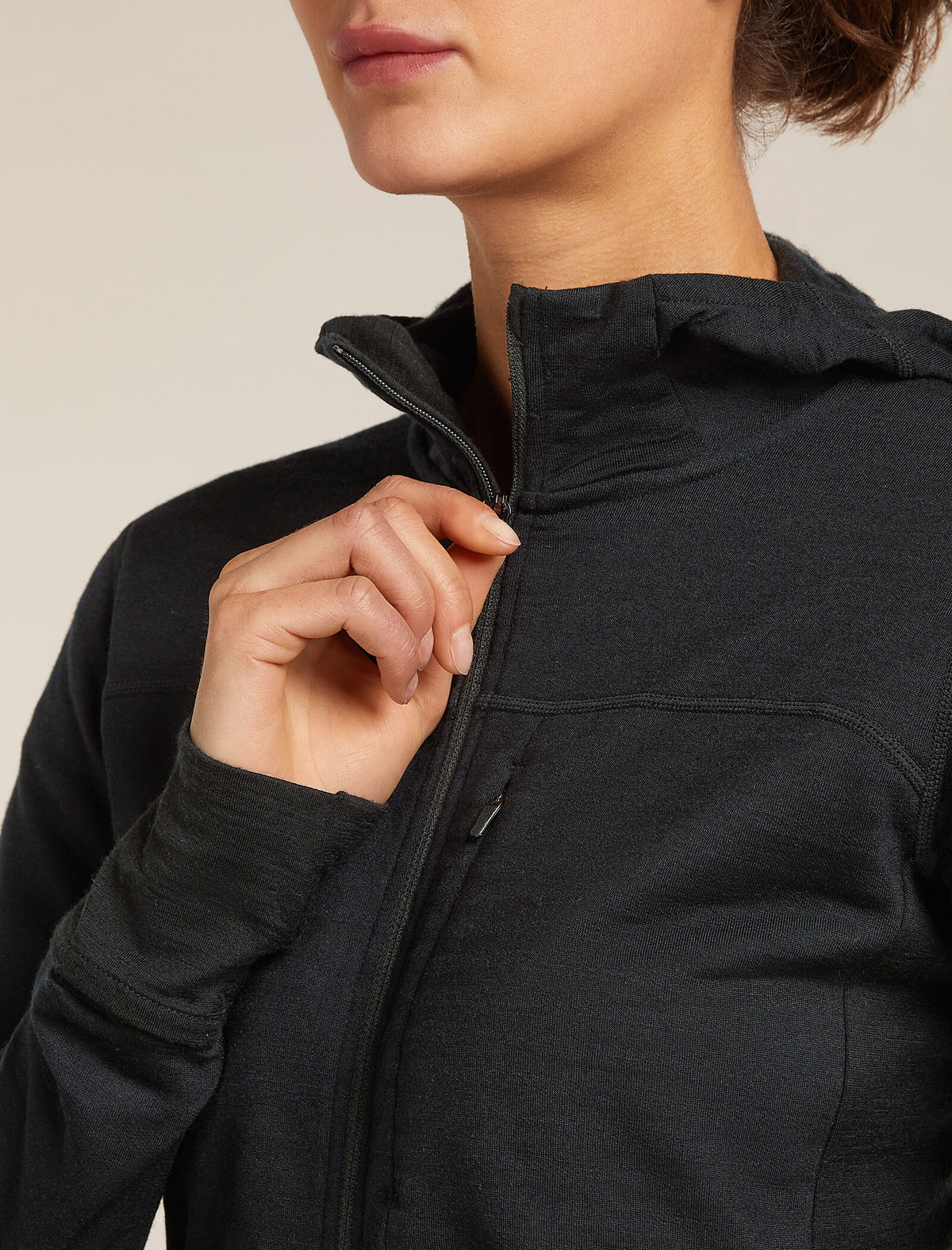 Women's 300 Descender Zip Hoodie Black - 7