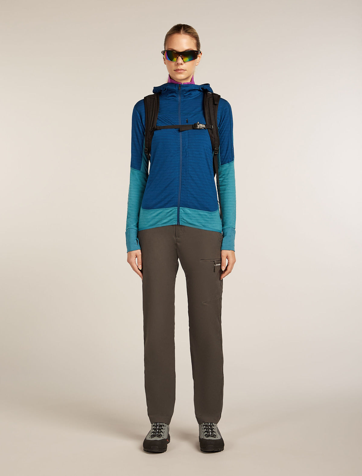 Women's 300 Descender Zip Hoodie Topaz/Atlantis - 4