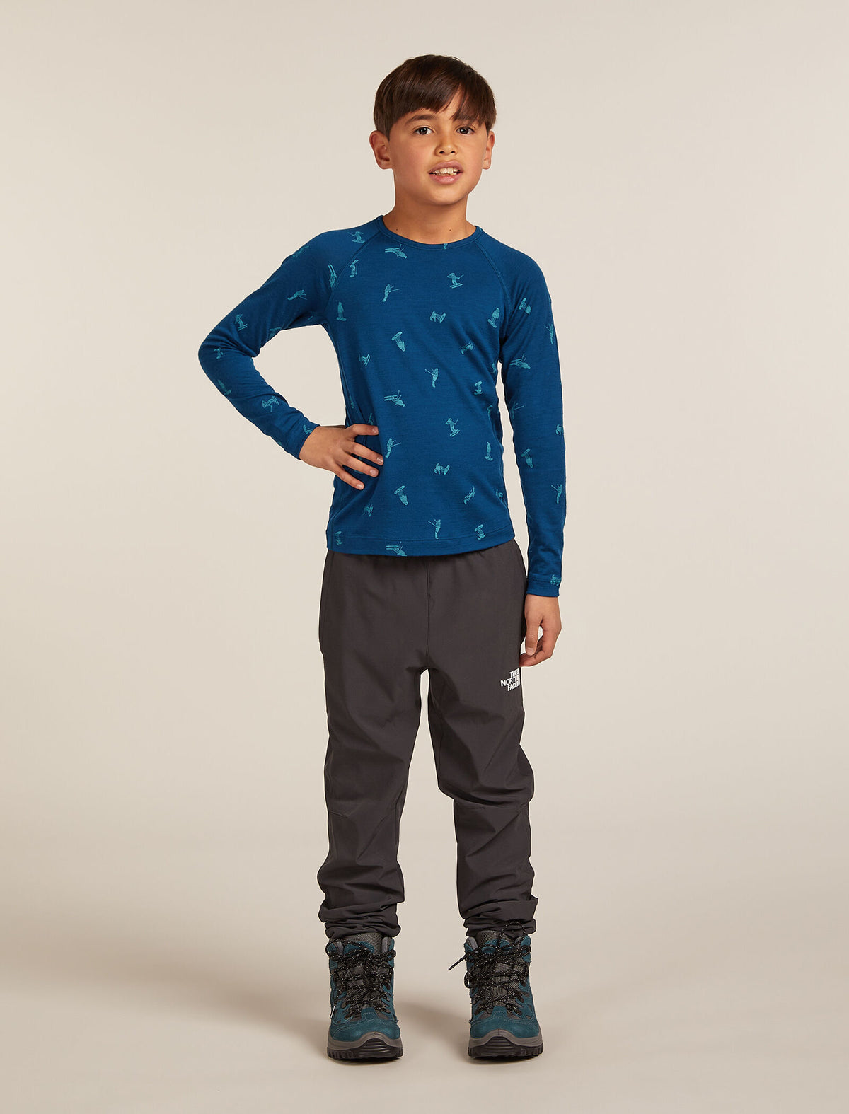 Kids’ 200 Oasis Thermal Top Snow Day Atlantis/Topaz - 4