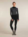 Women's 200 Oasis+ High Neck Thermal Top Black/Jet Hthr - 10