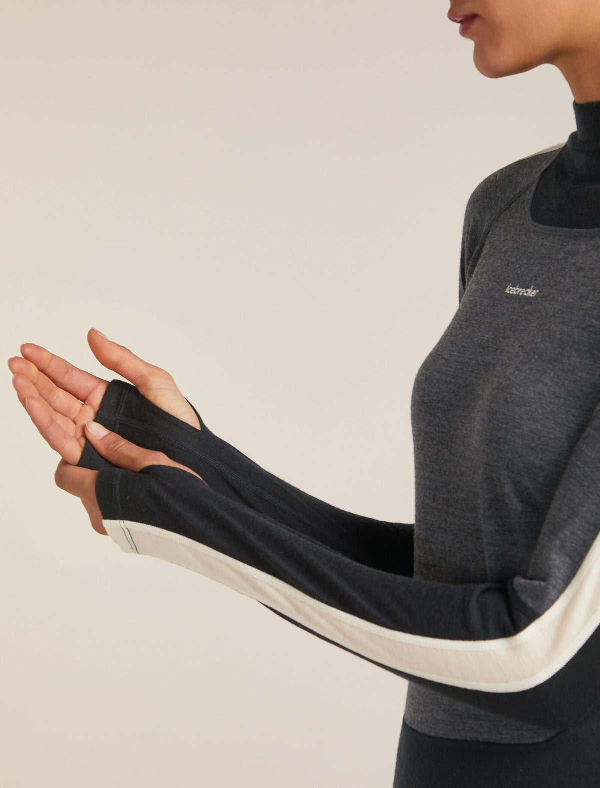 Women's 200 Oasis+ High Neck Thermal Top Black/Jet Hthr - 6