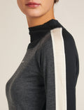 Women's 200 Oasis+ High Neck Thermal Top Black/Jet Hthr - 7
