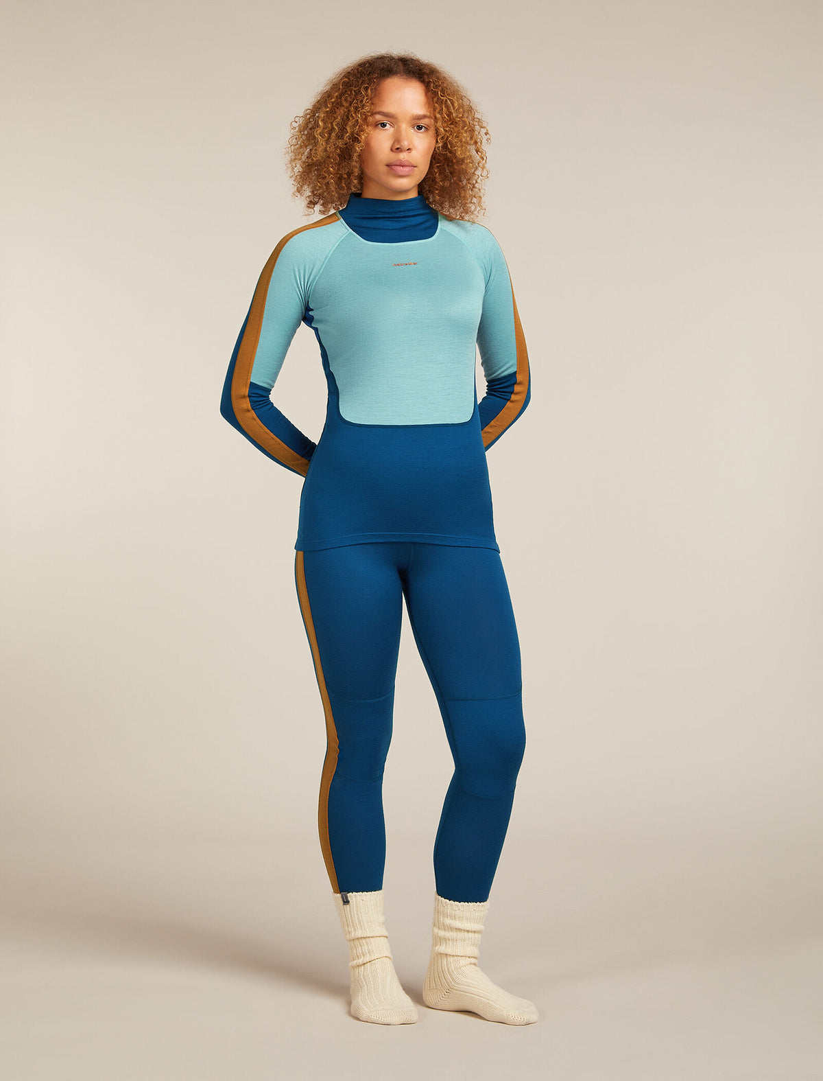 Women's 200 Oasis+ High Neck Thermal Top Atlantis/Hydro - 10