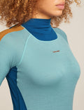 Women's 200 Oasis+ High Neck Thermal Top Atlantis/Hydro - 7