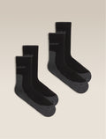Men's Men Hike+ Crew 2 Pack Socks Black/Obsidian - 1
